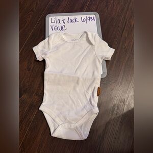 White ribbed Baby Onesie